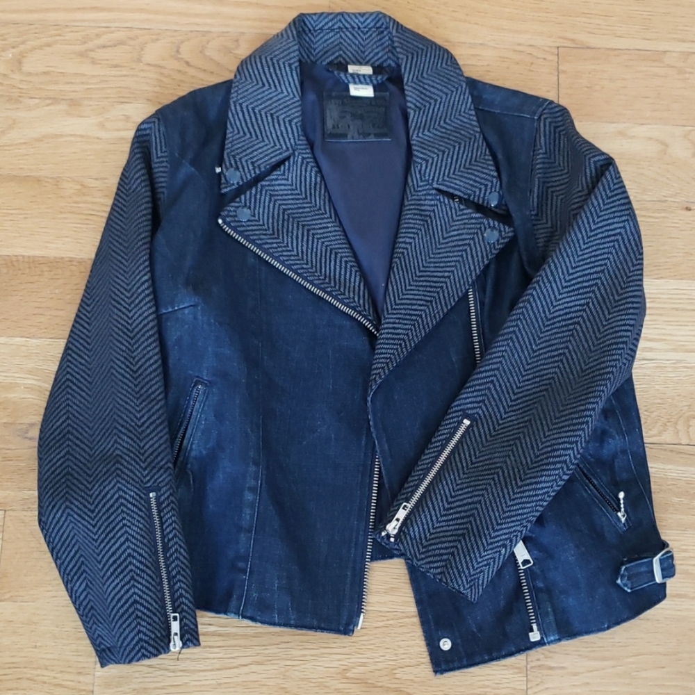 Levis denim moto jacket women's L